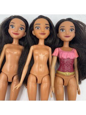 Lot of 3 Disney Elena of Avalor Dolls 11.5" Hasbro Nude for OOAK Custom Art Base